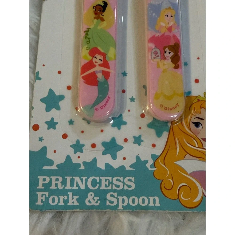 Disney Baby Princess Fork and Spoon Set BPA-Free Pink Toddler Utensils P8221DT